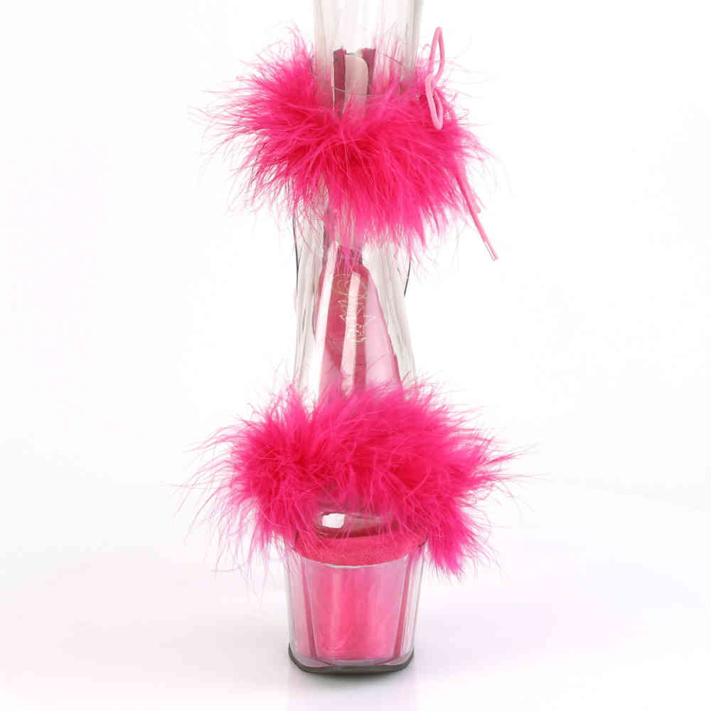 Pleaser - ADORE724F Ankle strap sandal, Pole dance shoes - Pole dance shoes - Pink/White